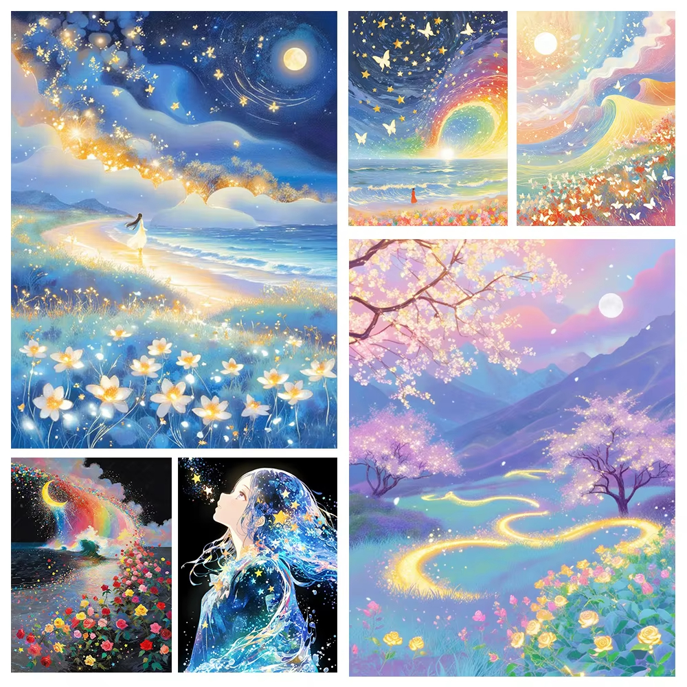 1PC frameless 5D DIY Anime Lan - đánh giá và giá Embroidery Kit Set