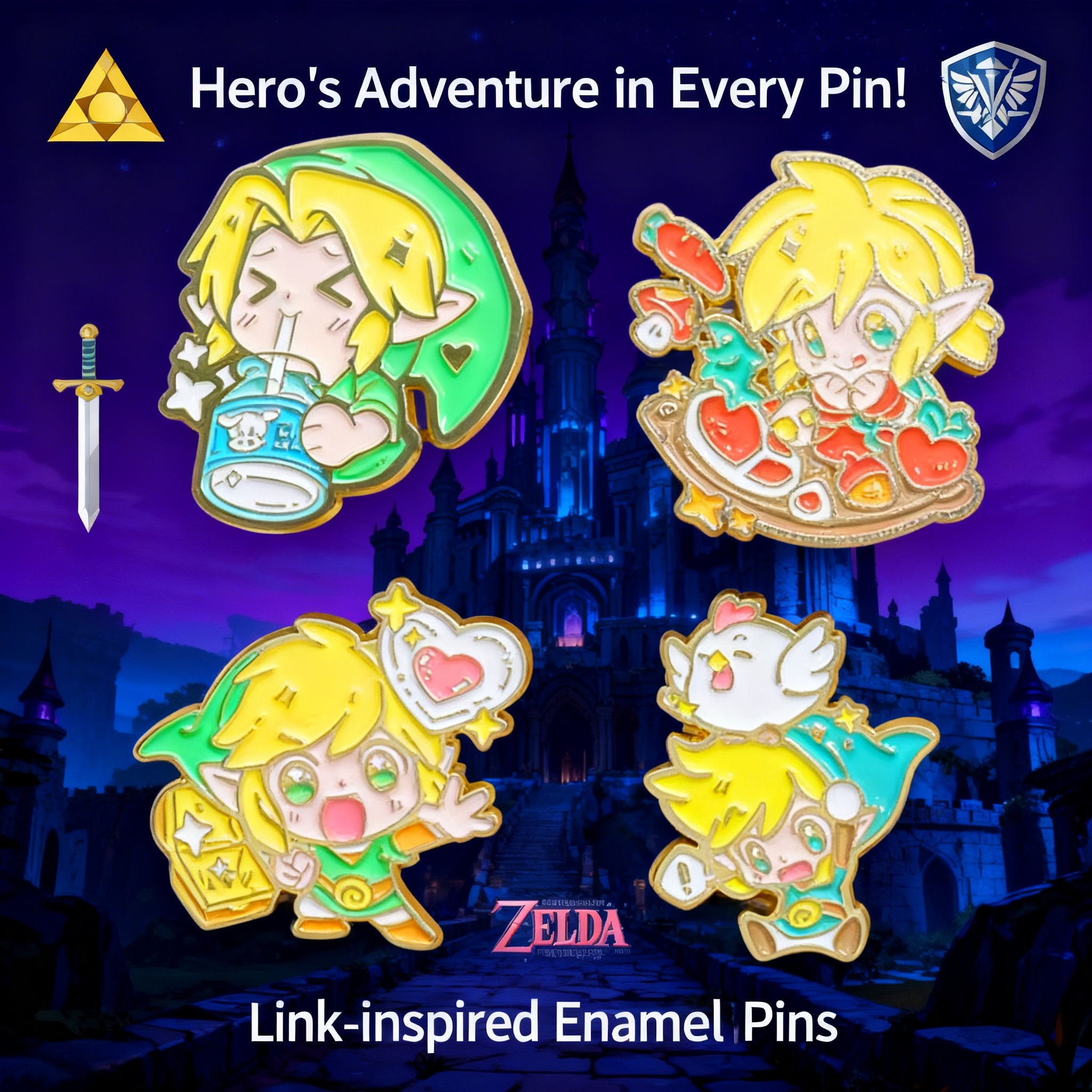 Adventure Game Badges Enamel P - đánh giá và giá Embroidery Illustration