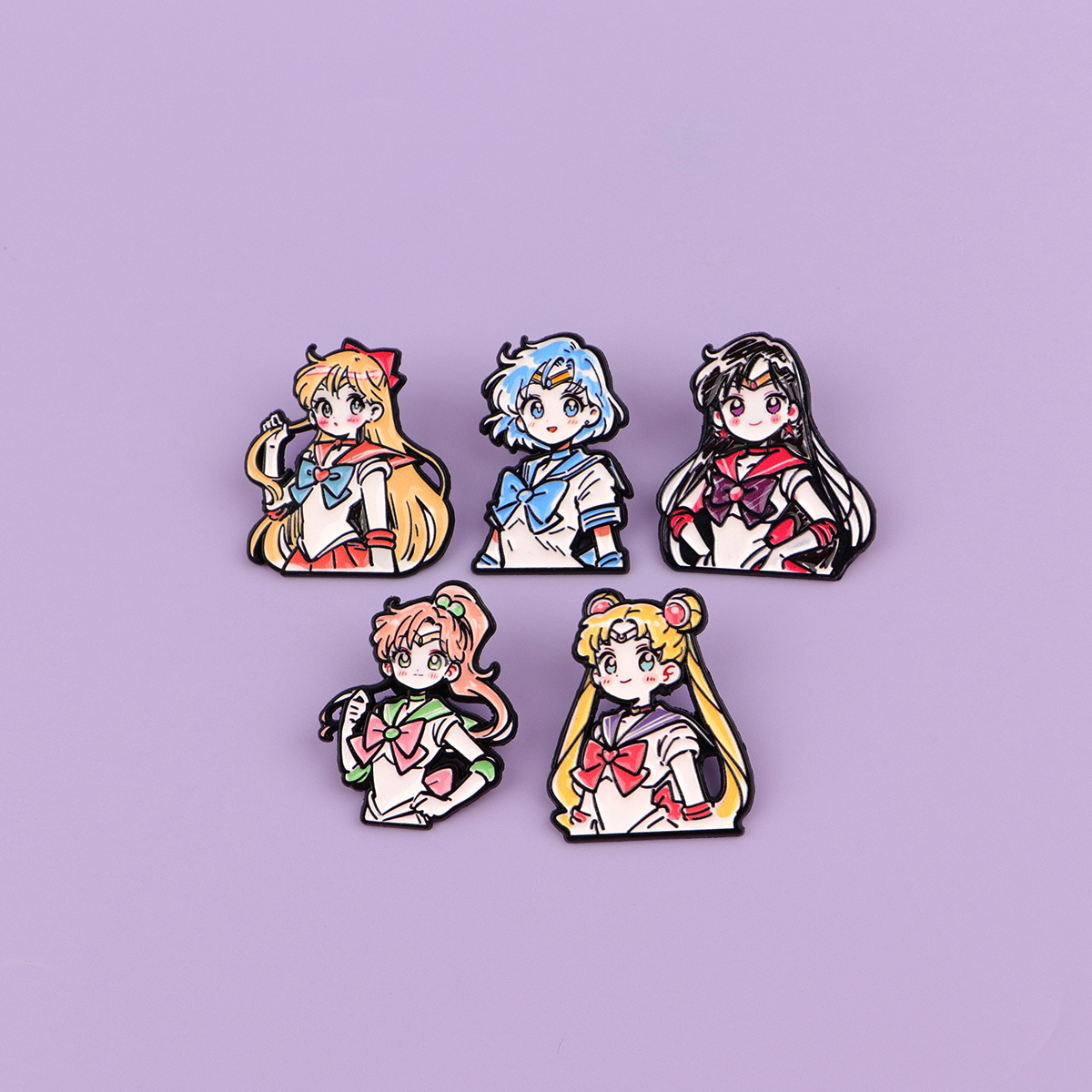 Cute Girls Enamel Pin Manga An - đánh giá và giá Embroidery Illustration