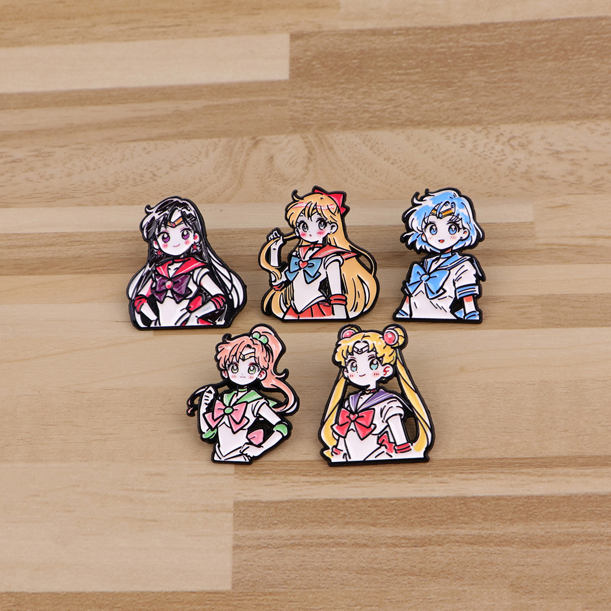 Cute Girls Enamel Pin Manga An - đánh giá và giá Embroidery Illustration