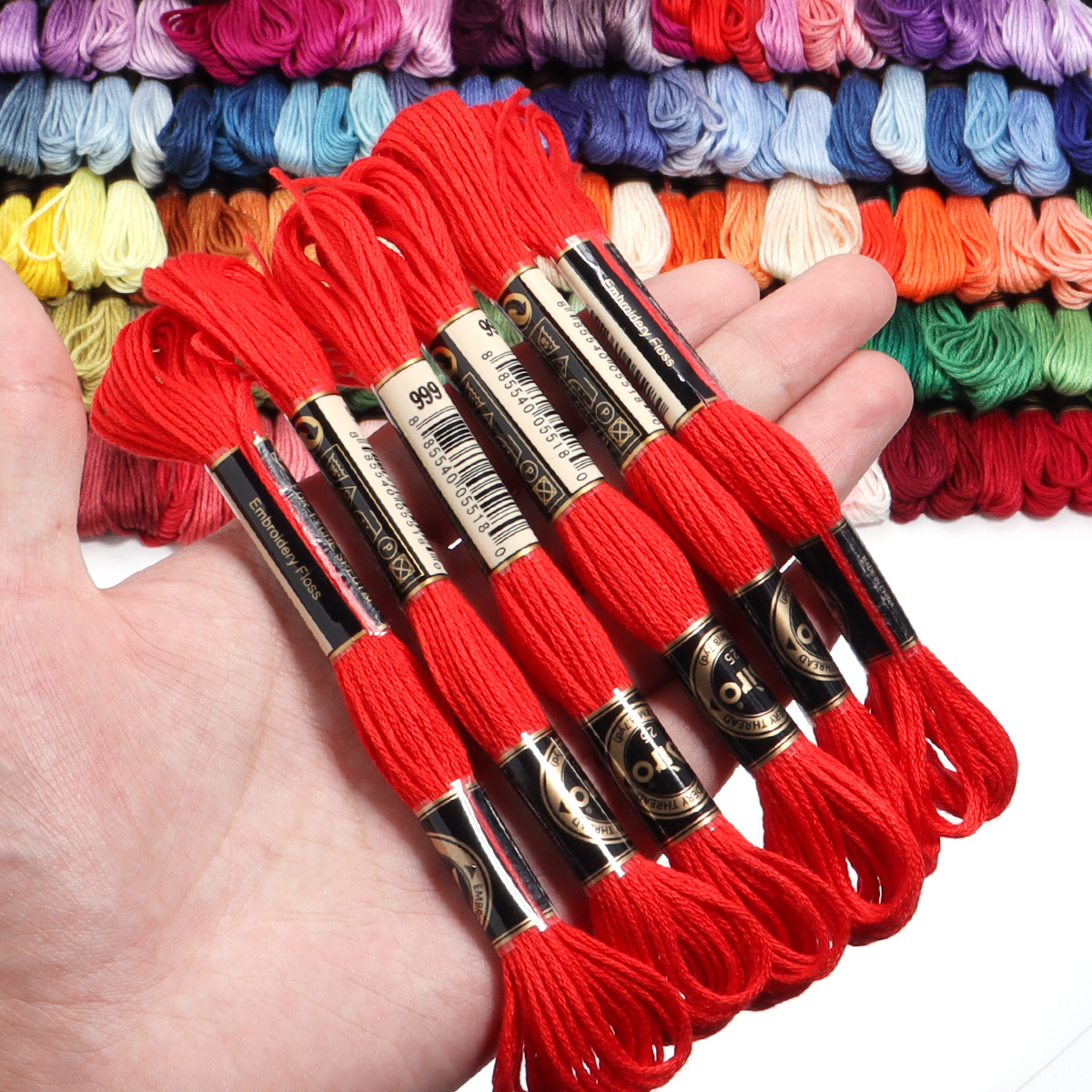 6Pcs/Lot Multicolor Polyester  - đánh giá và giá Embroidery Kit Set