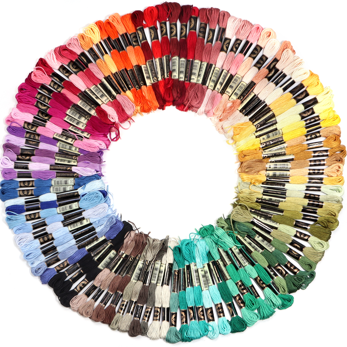 6Pcs/Lot Multicolor Polyester  - đánh giá và giá Embroidery Kit Set