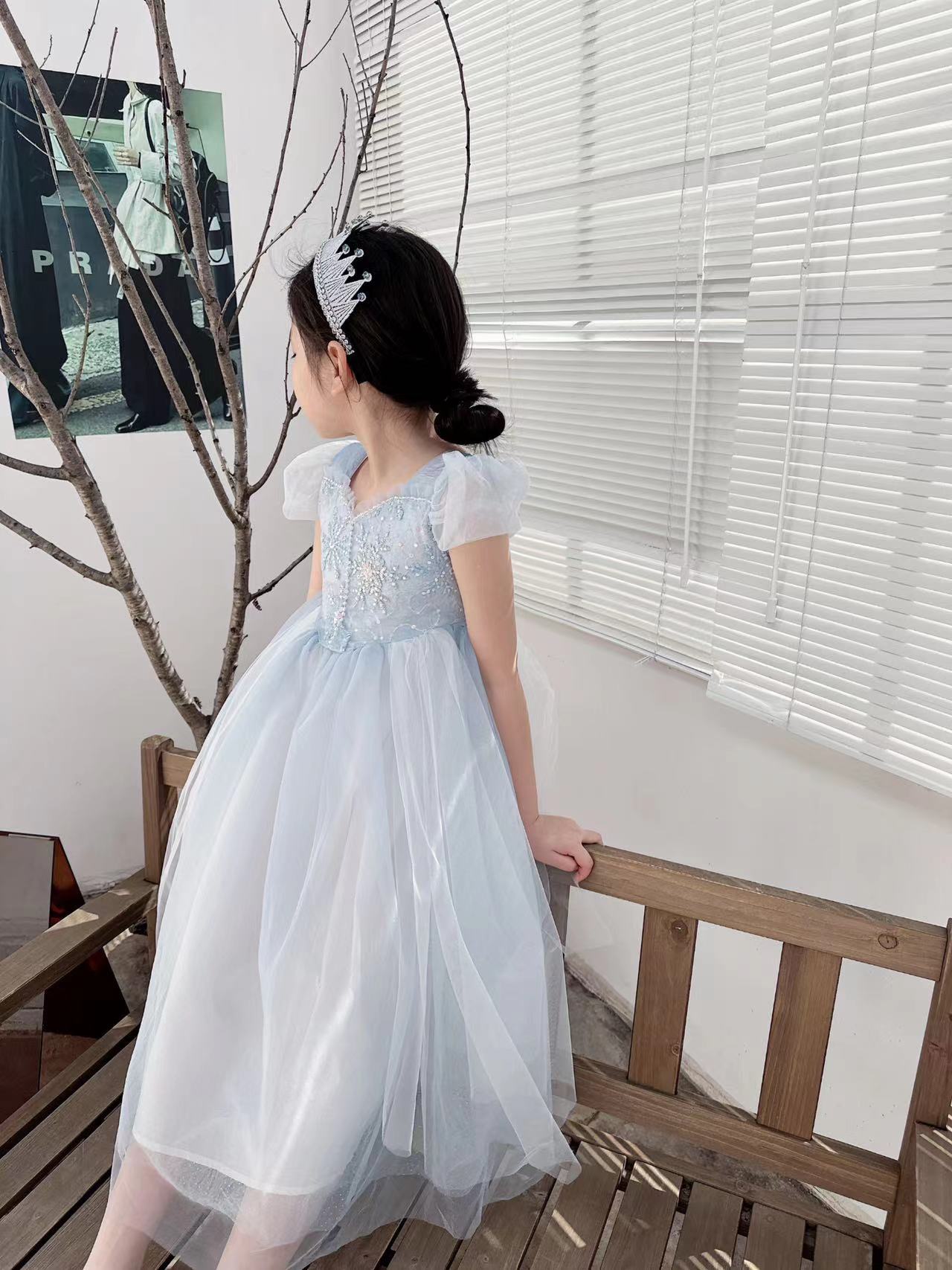 Embroidered Elsa Girls Dress f - đánh giá và giá Embroidery Abaya