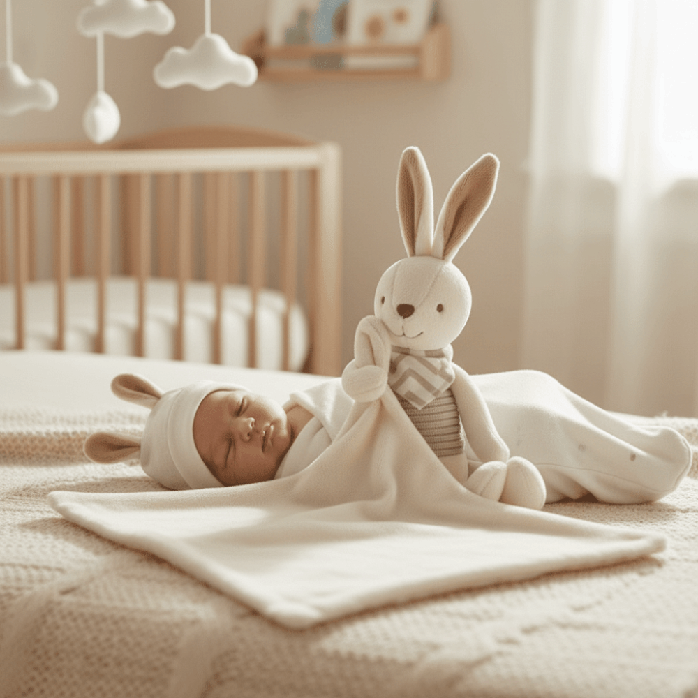 Square Shape Baby Rabbit Comfo - đánh giá và giá Embroidery Rabbit