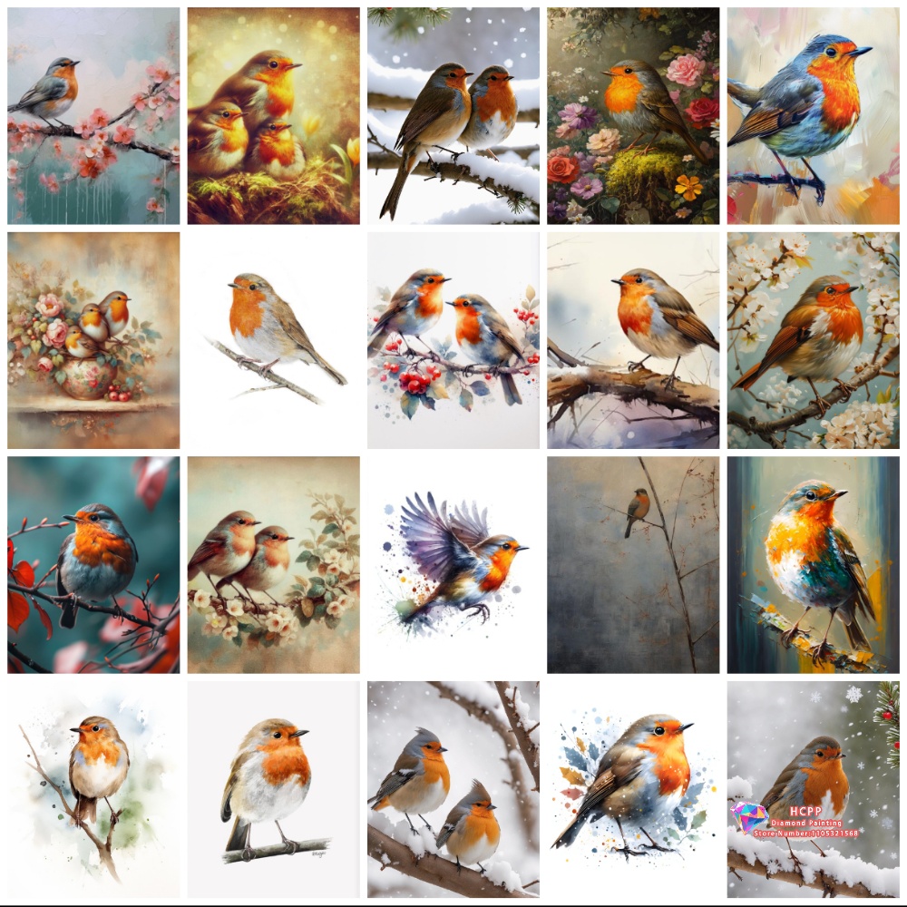 unframe Robin Bird Cute Robin  - đánh giá và giá Embroidery Kit Set