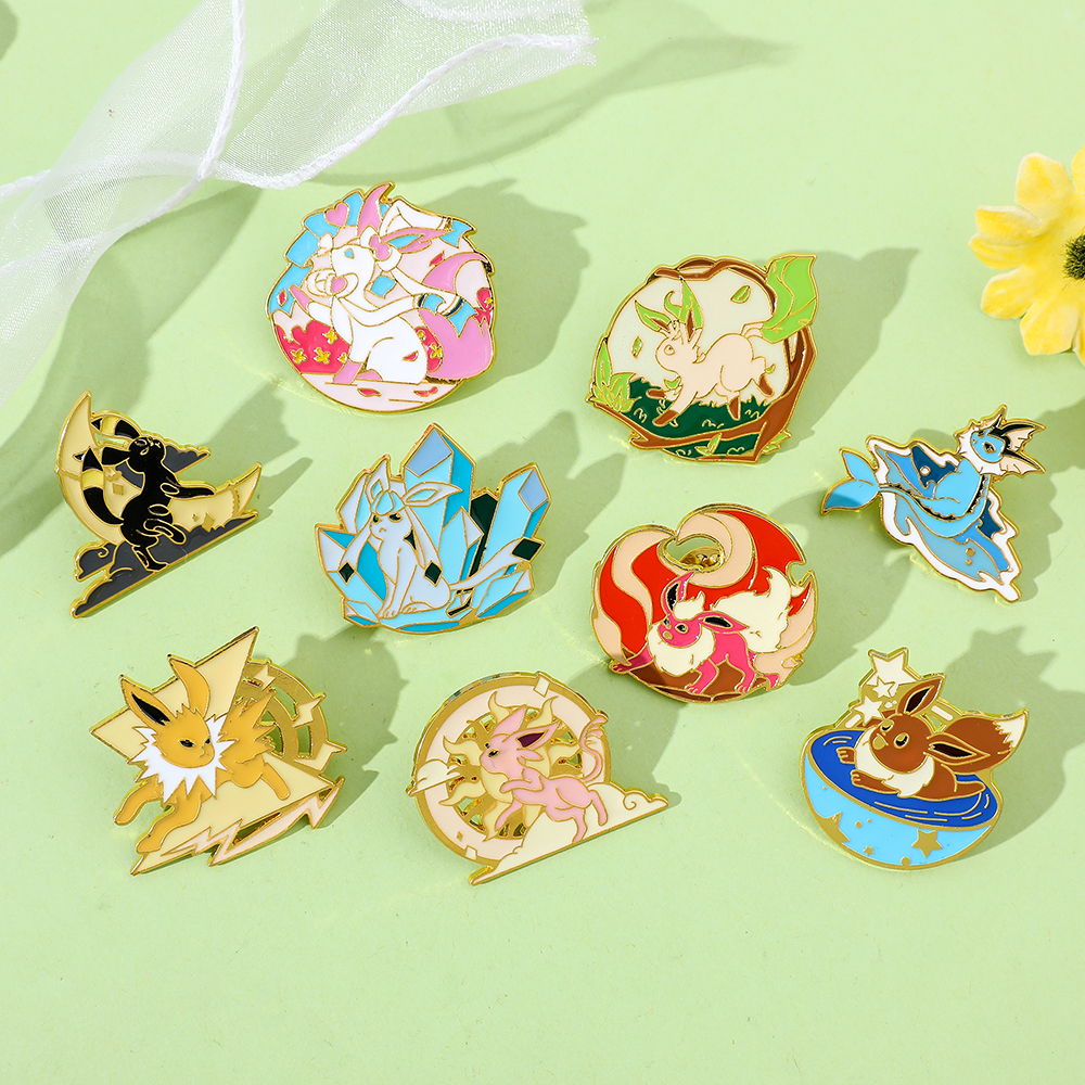 Anime Eeveelution Eevee Enamel - đánh giá và giá Embroidery Illustration