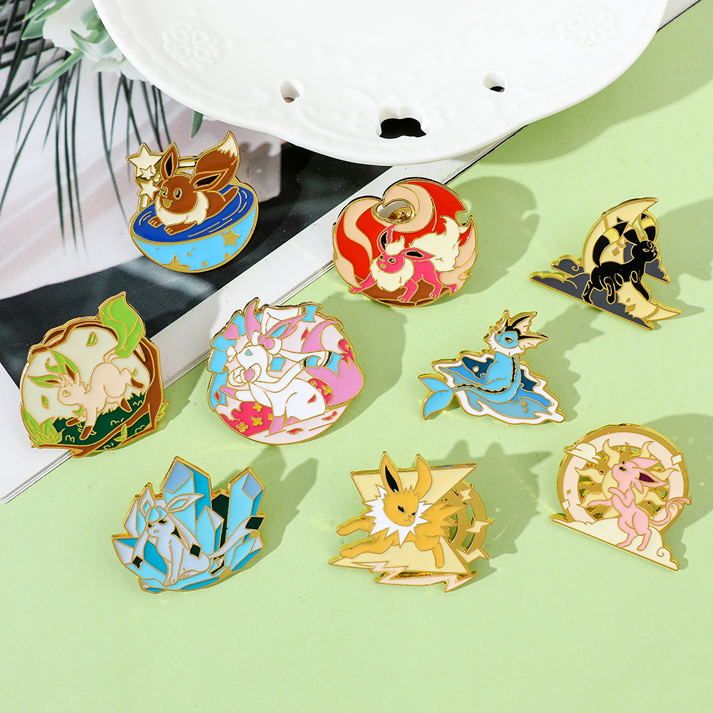 Anime Eeveelution Eevee Enamel - đánh giá và giá Embroidery Illustration