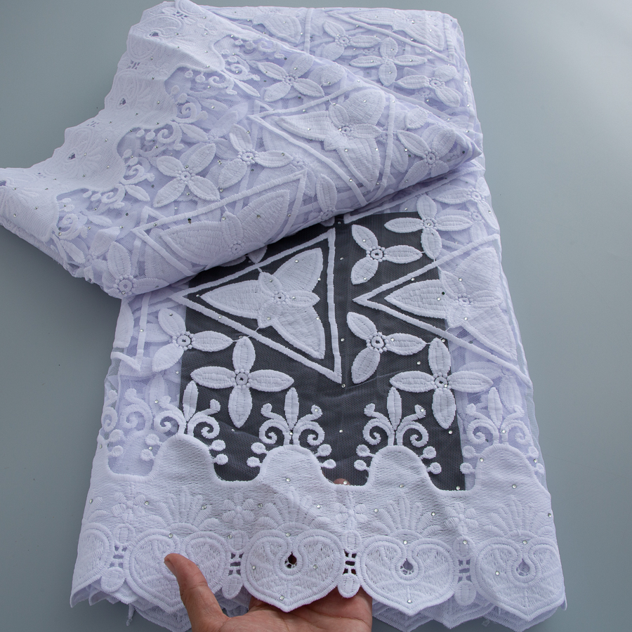 White Milk Silk Mesh Lace Fabr - đánh giá và giá Embroidery Net Dress