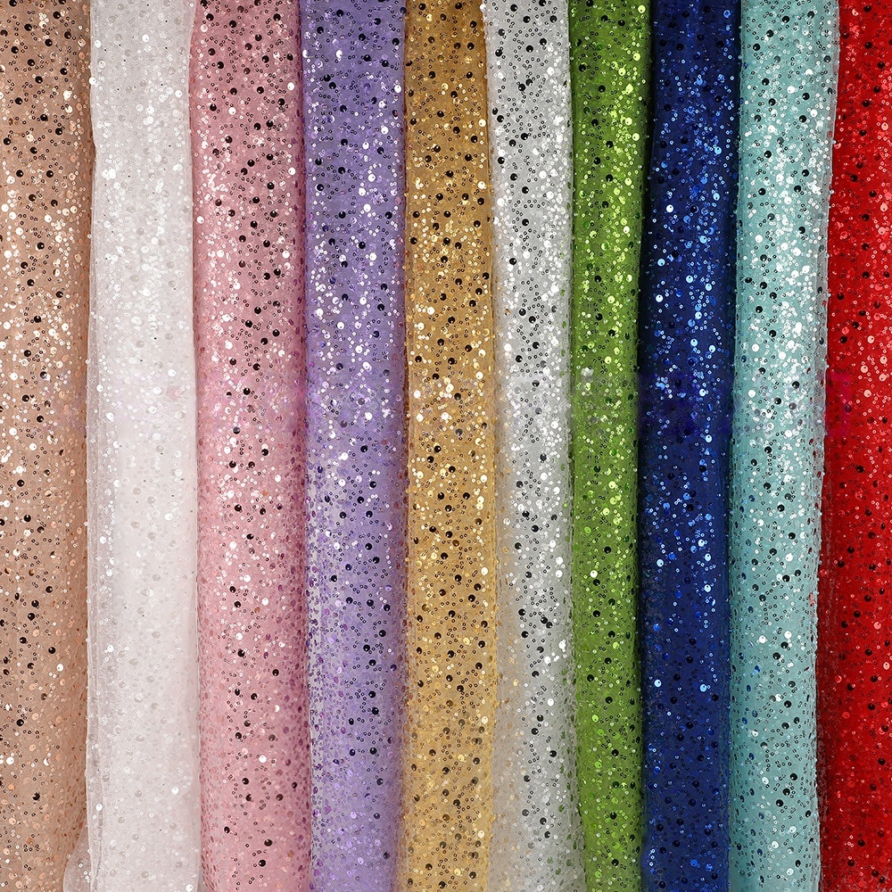 40 Colors 3mm 7mm Shinny Spark - đánh giá và giá Embroidery Net Dress