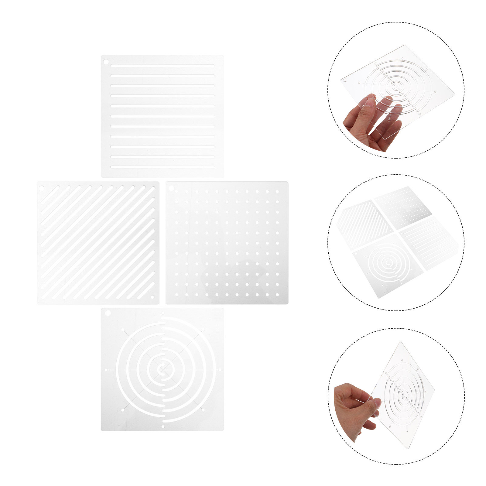 4Pcs Acrylic Quilting Template - đánh giá và giá Embroidery Free Pattern