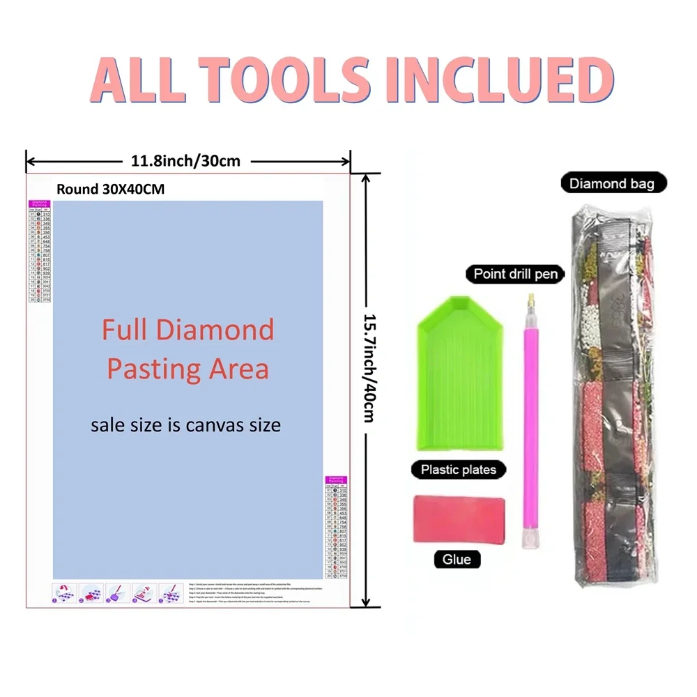 Frameless,5D DIY Diamond Paint - đánh giá và giá Embroidery Free Pattern