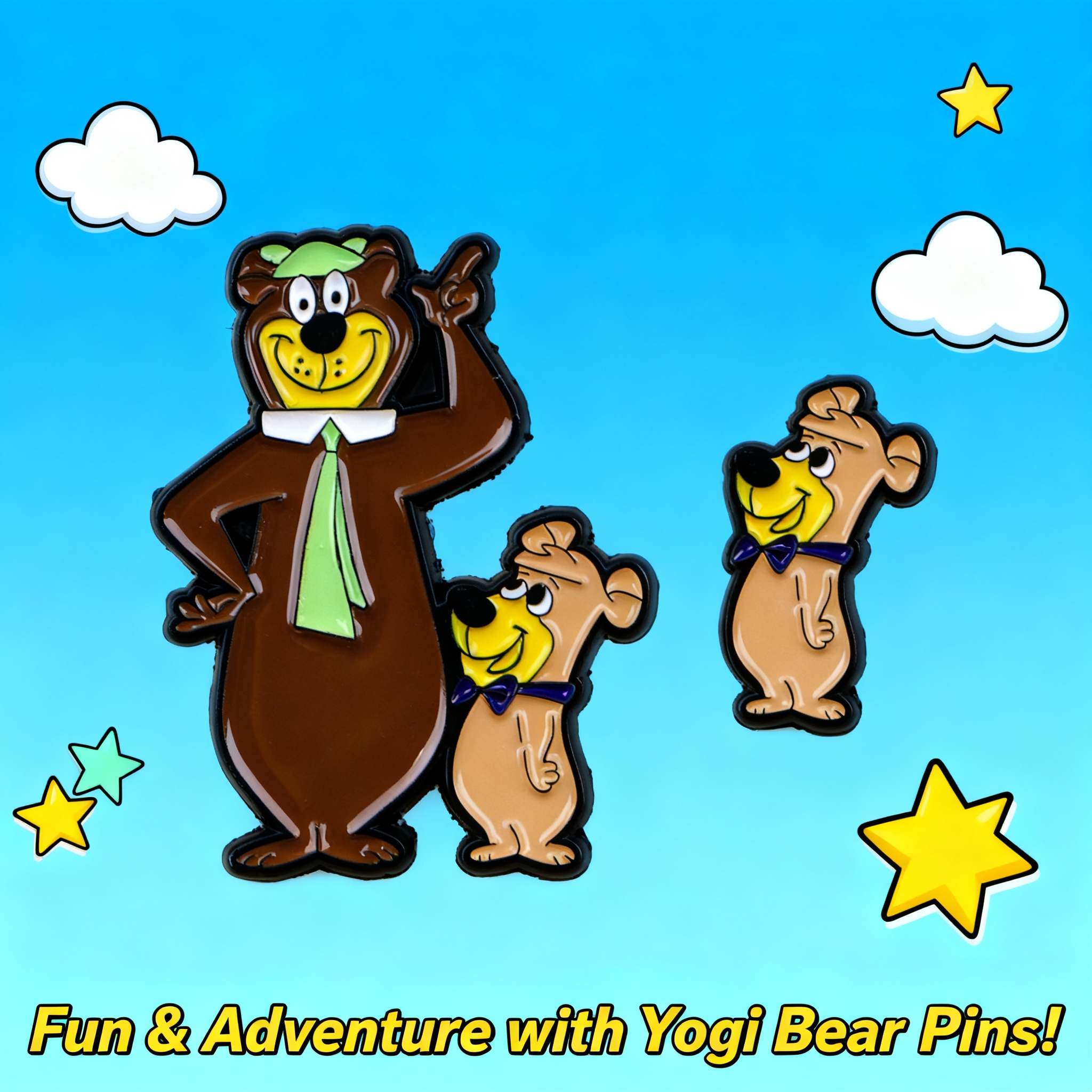 Cute Bear Enamel Pin Cartoon B - đánh giá và giá Embroidery Illustration