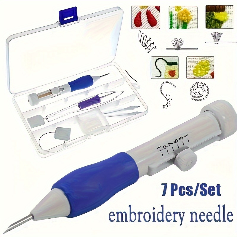 7-Piece Embroidery Punch Needl - đánh giá và giá Embroidery Kit Set