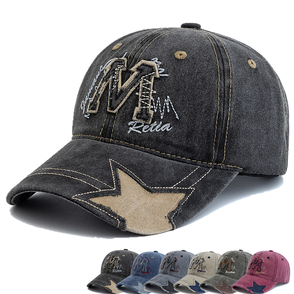 Hot Sale Unisex Retro Baseball - đánh giá và giá Embroidery Letter M