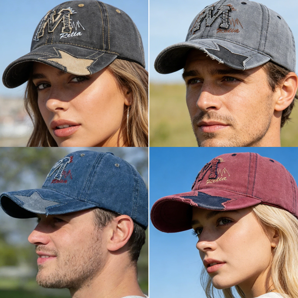 Hot Sale Unisex Retro Baseball - đánh giá và giá Embroidery Letter M