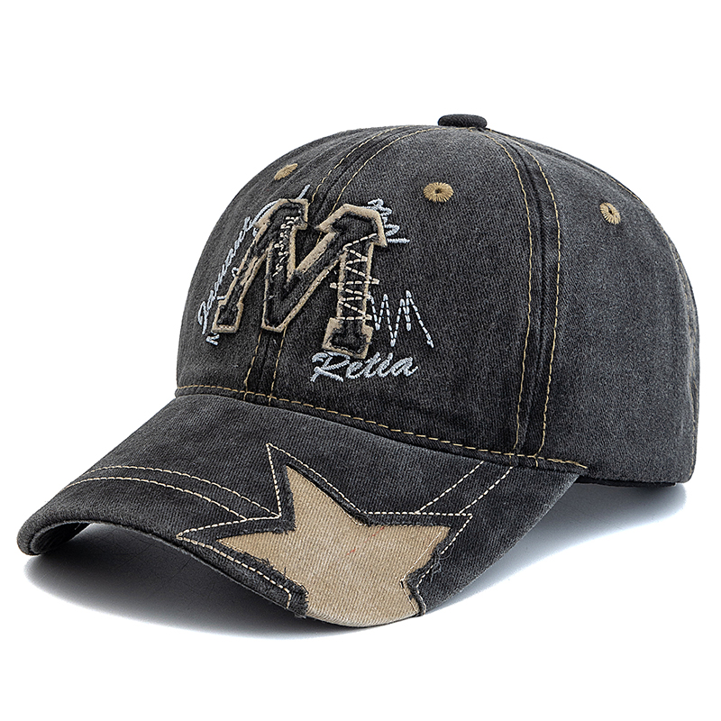 Hot Sale Unisex Retro Baseball - đánh giá và giá Embroidery Letter M