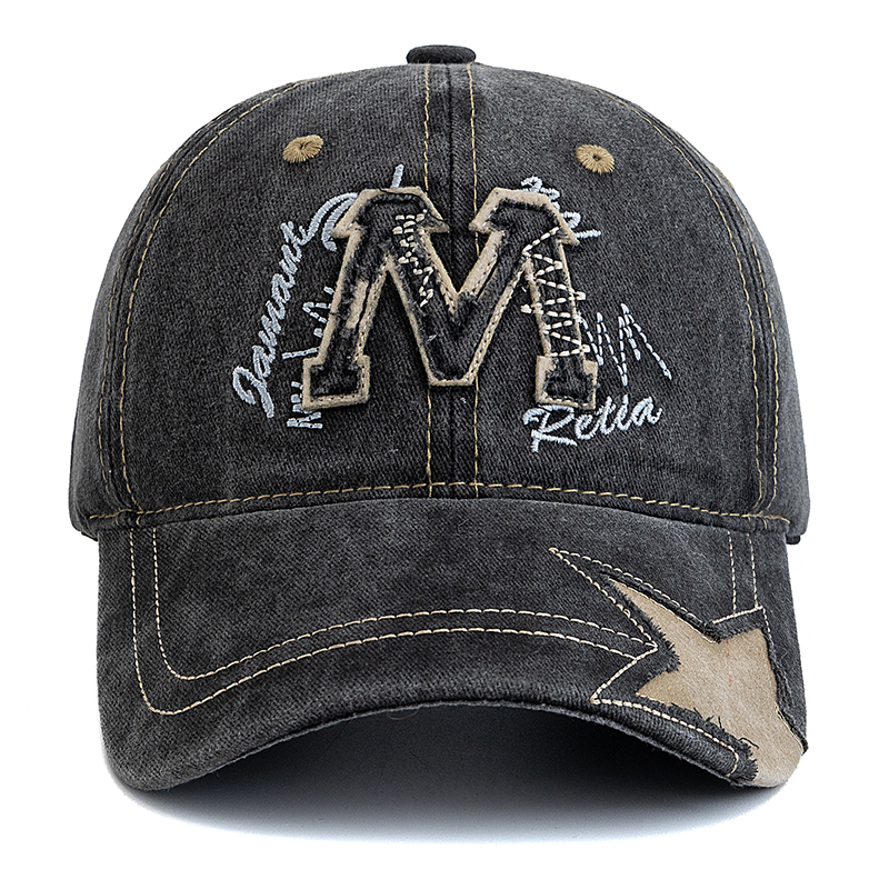 Hot Sale Unisex Retro Baseball - đánh giá và giá Embroidery Letter M