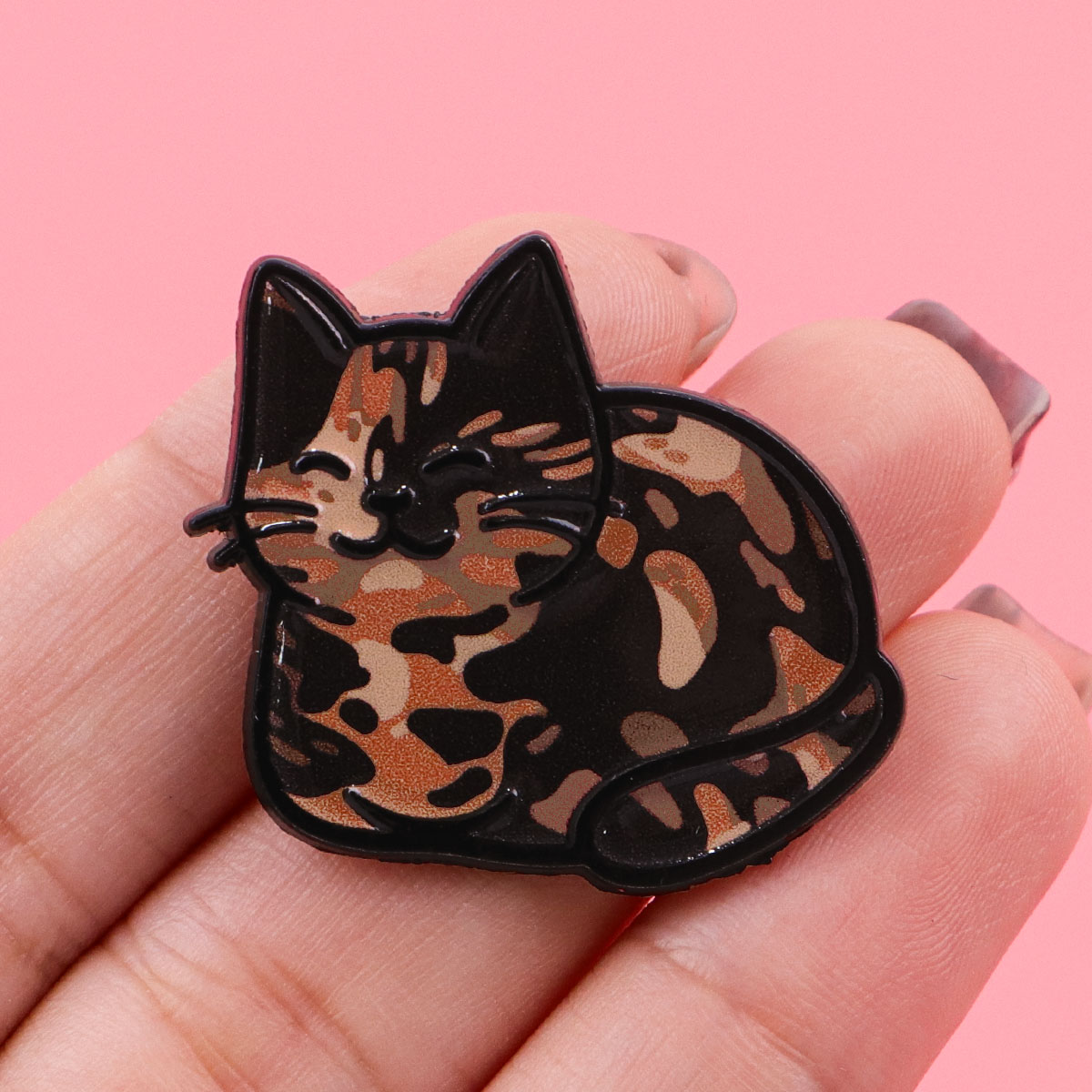 Cute Cats Enamel Pins Black Ca - đánh giá và giá Embroidery Illustration